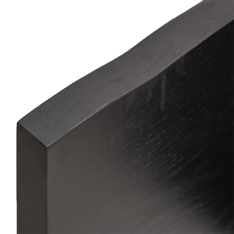 vidaXL Bathroom Countertop Dark Brown 120x50x4 cm Treated Solid Wood
