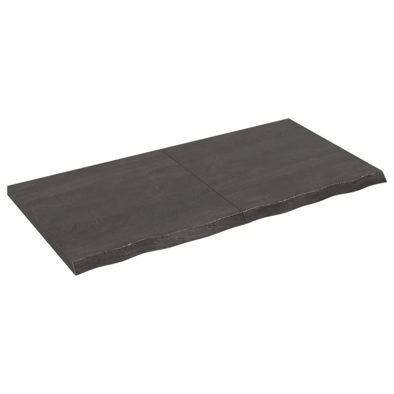 vidaXL Bathroom Countertop Dark Brown 120x60x4 cm Treated Solid Wood