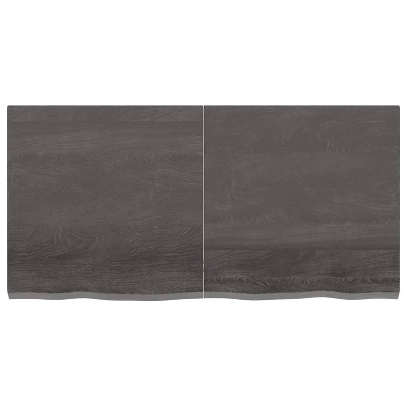 vidaXL Bathroom Countertop Dark Brown 120x60x4 cm Treated Solid Wood
