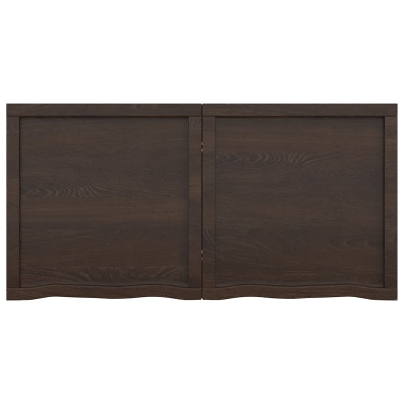vidaXL Bathroom Countertop Dark Brown 120x60x4 cm Treated Solid Wood