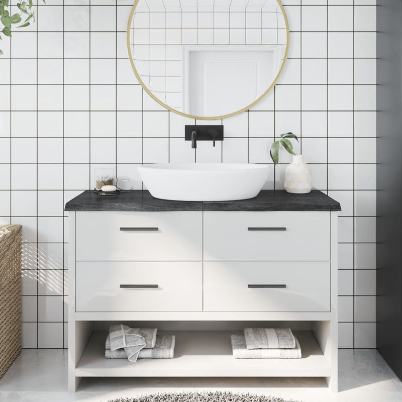 vidaXL Bathroom Countertop Dark Brown 120x60x4 cm Treated Solid Wood