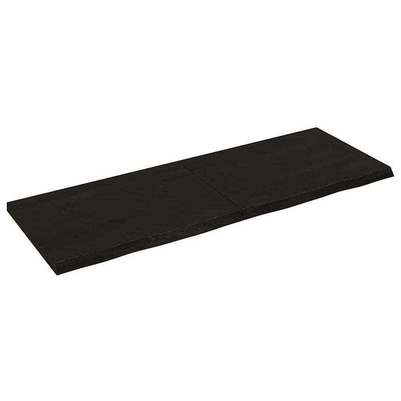 vidaXL Bathroom Countertop Dark Brown 140x50x4 cm Treated Solid Wood