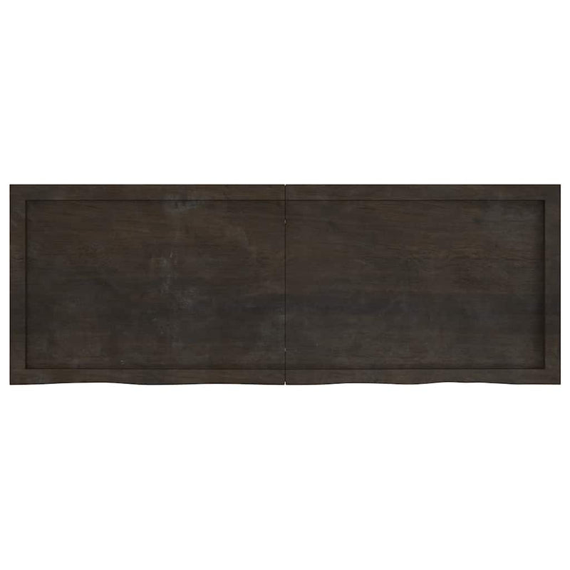 vidaXL Bathroom Countertop Dark Brown 140x50x4 cm Treated Solid Wood