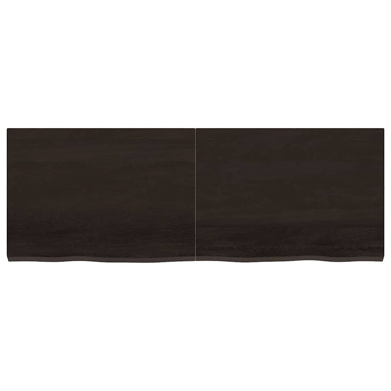 vidaXL Bathroom Countertop Dark Brown 140x50x4 cm Treated Solid Wood