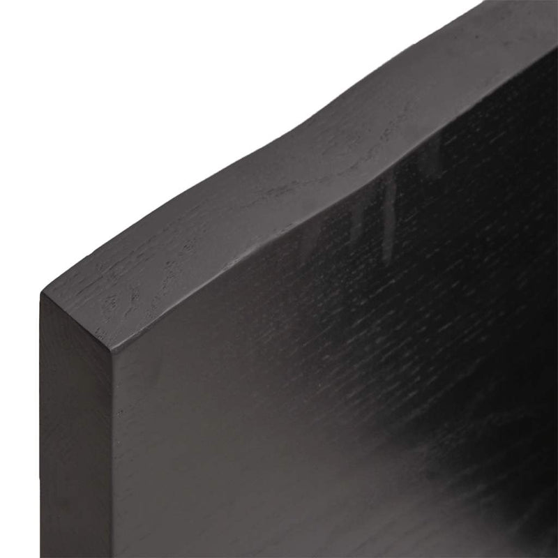 vidaXL Bathroom Countertop Dark Brown 140x50x4 cm Treated Solid Wood