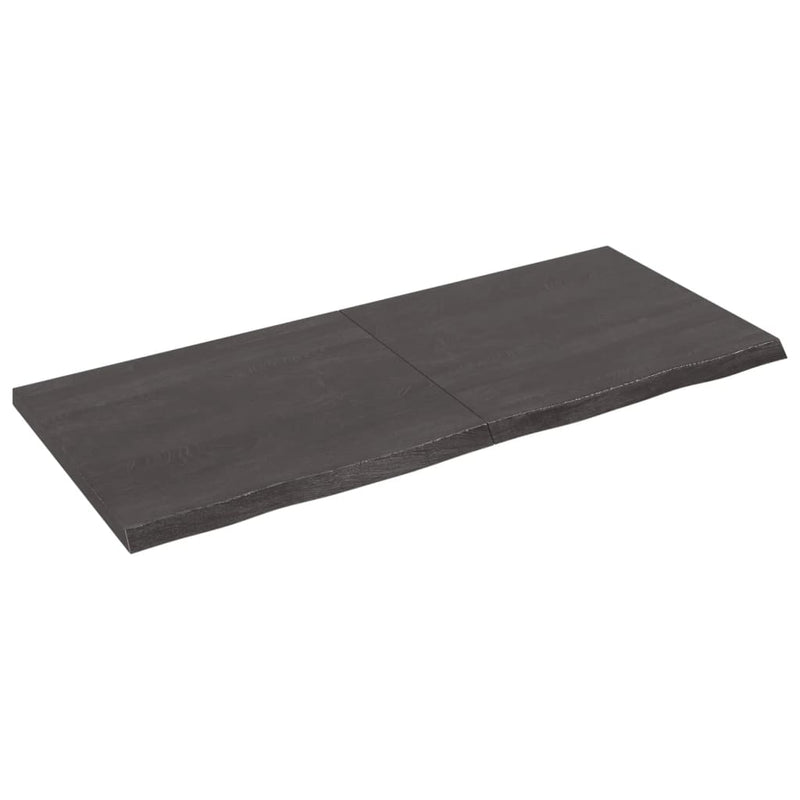 vidaXL Bathroom Countertop Dark Brown 140x60x4 cm Treated Solid Wood