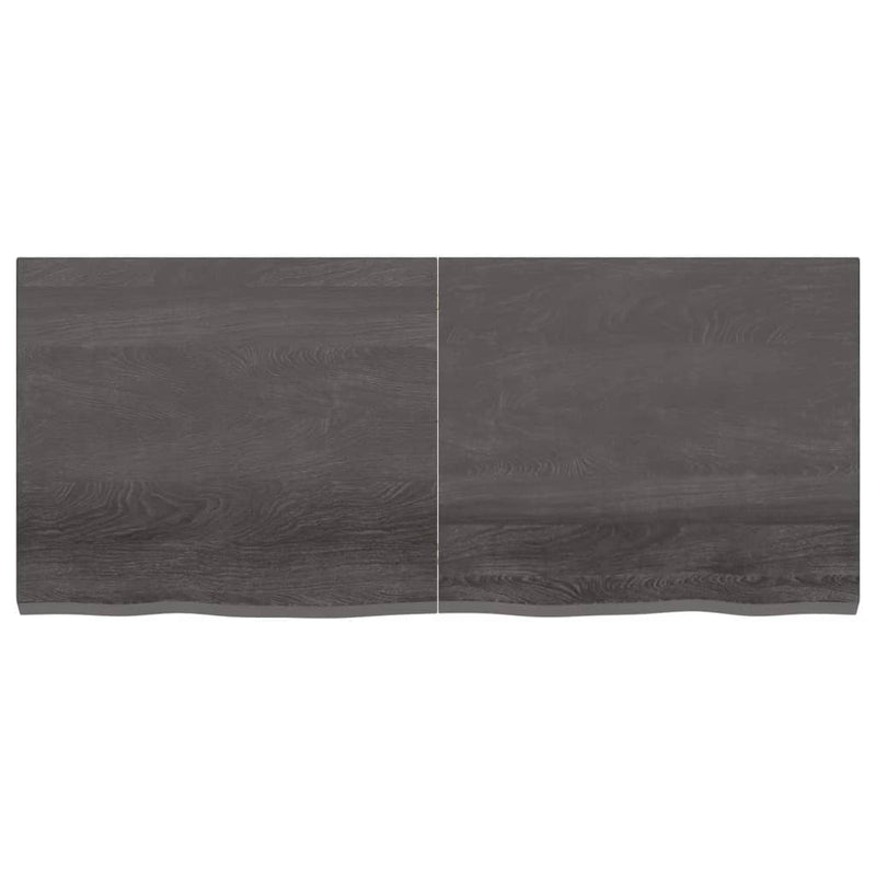 vidaXL Bathroom Countertop Dark Brown 140x60x4 cm Treated Solid Wood