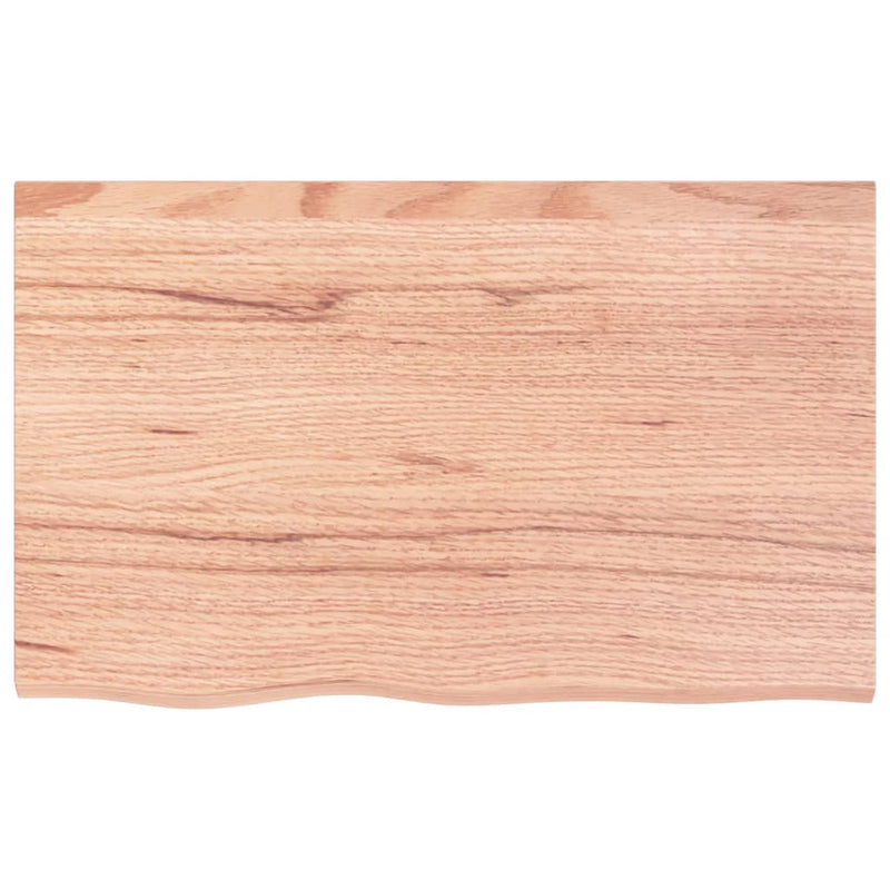 vidaXL Table Top Light Brown 80x50x4 cm Treated Solid Wood Oak