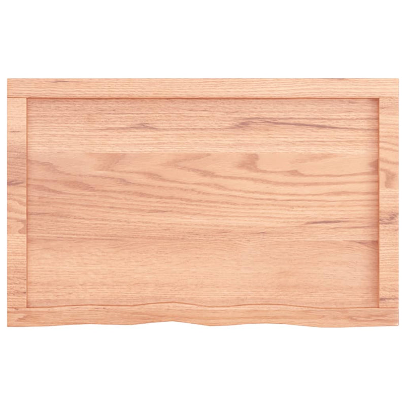 vidaXL Table Top Light Brown 80x50x4 cm Treated Solid Wood Oak