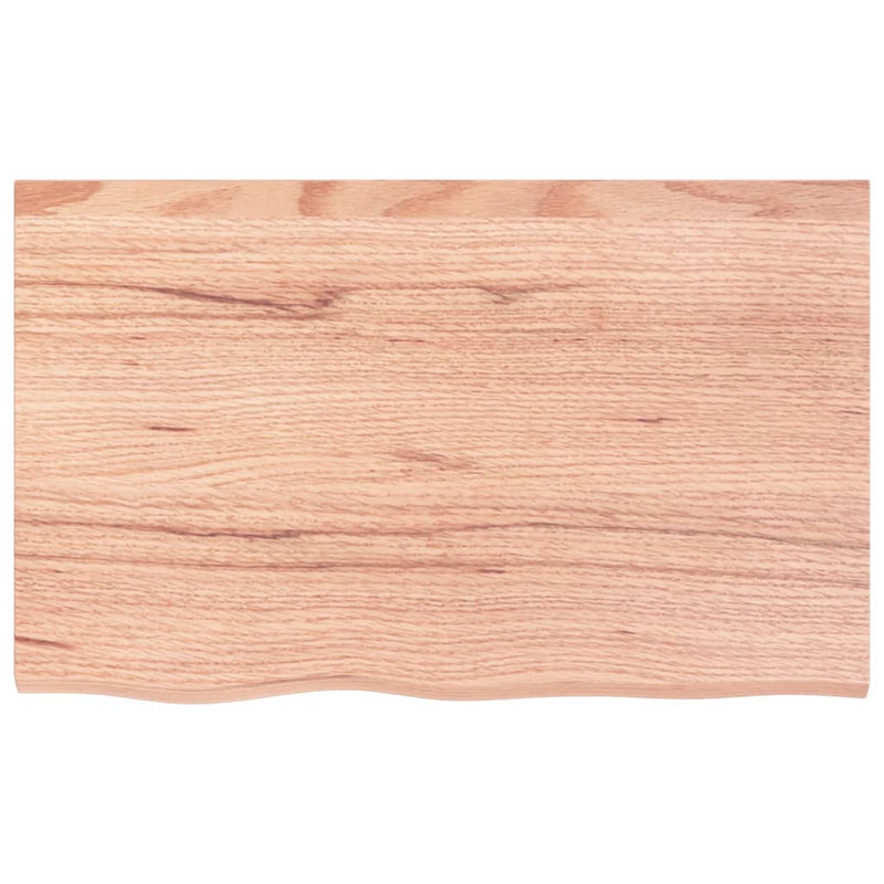 vidaXL Table Top Light Brown 80x50x6 cm Treated Solid Wood Oak