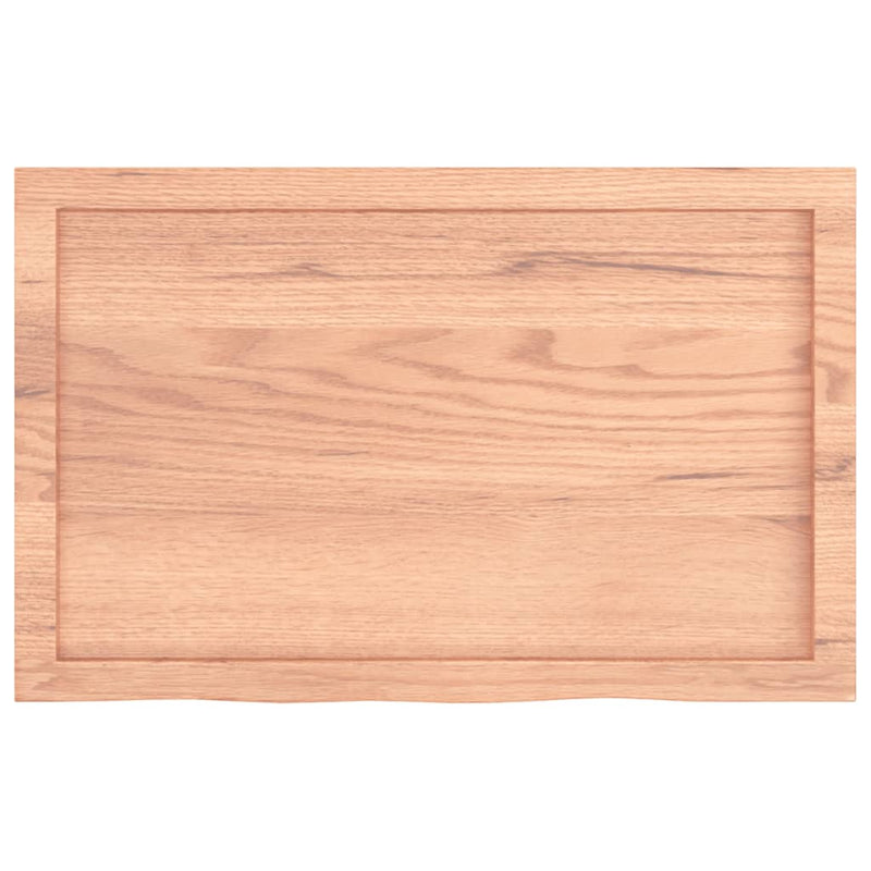 vidaXL Table Top Light Brown 80x50x6 cm Treated Solid Wood Oak