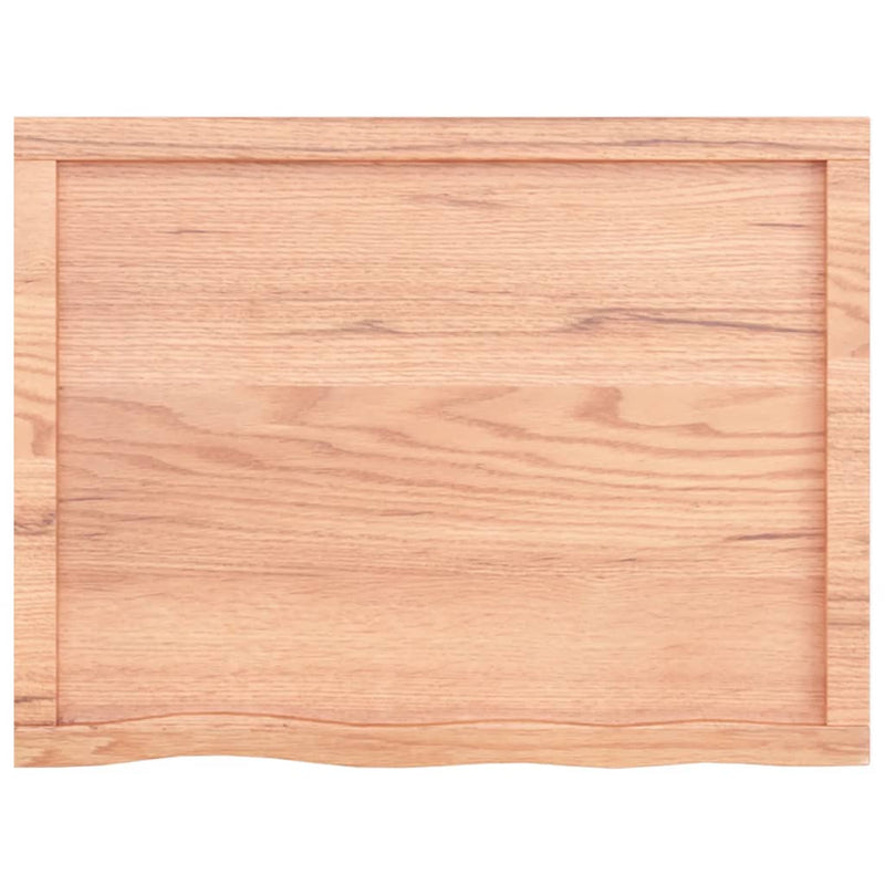 vidaXL Table Top Light Brown 80x60x4 cm Treated Solid Wood Oak