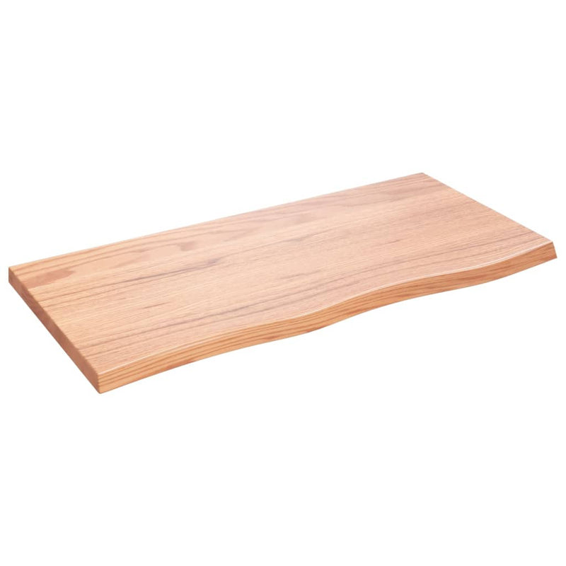 vidaXL Table Top Light Brown 100x50x4 cm Treated Solid Wood Oak