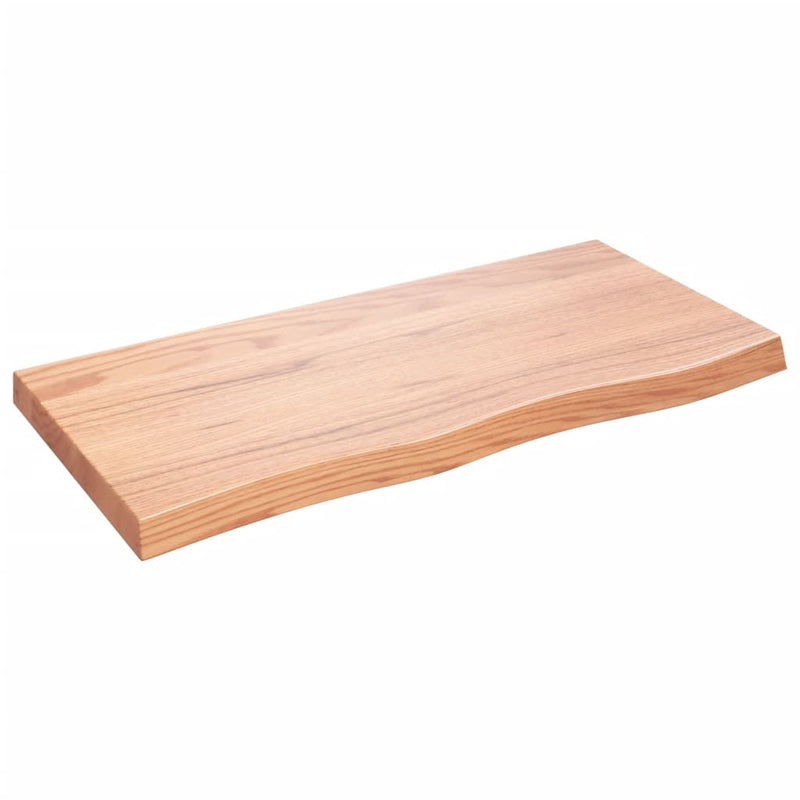 vidaXL Table Top Light Brown 100x50x6 cm Treated Solid Wood Oak