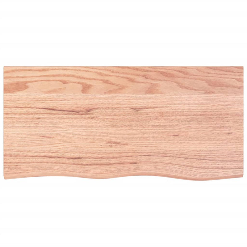 vidaXL Table Top Light Brown 100x50x6 cm Treated Solid Wood Oak