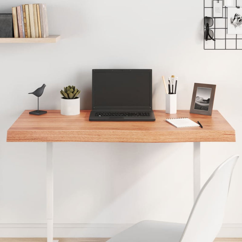 vidaXL Table Top Light Brown 100x50x6 cm Treated Solid Wood Oak