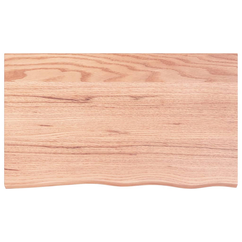 vidaXL Table Top Light Brown 100x60x4 cm Treated Solid Wood Oak