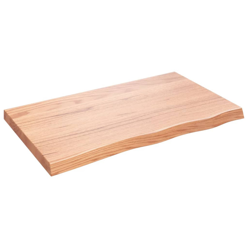 vidaXL Table Top Light Brown 100x60x6 cm Treated Solid Wood Oak