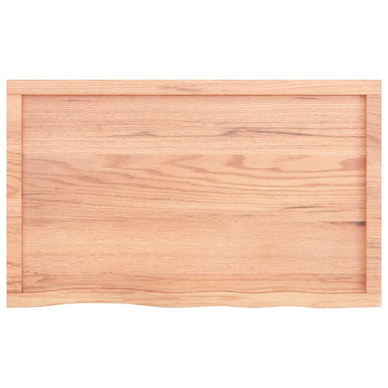 vidaXL Table Top Light Brown 100x60x6 cm Treated Solid Wood Oak