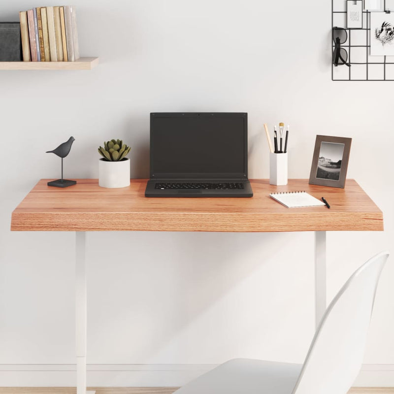 vidaXL Table Top Light Brown 100x60x6 cm Treated Solid Wood Oak