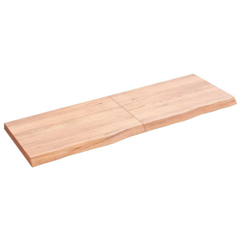 vidaXL Table Top Light Brown 120x40x4 cm Treated Solid Wood Oak