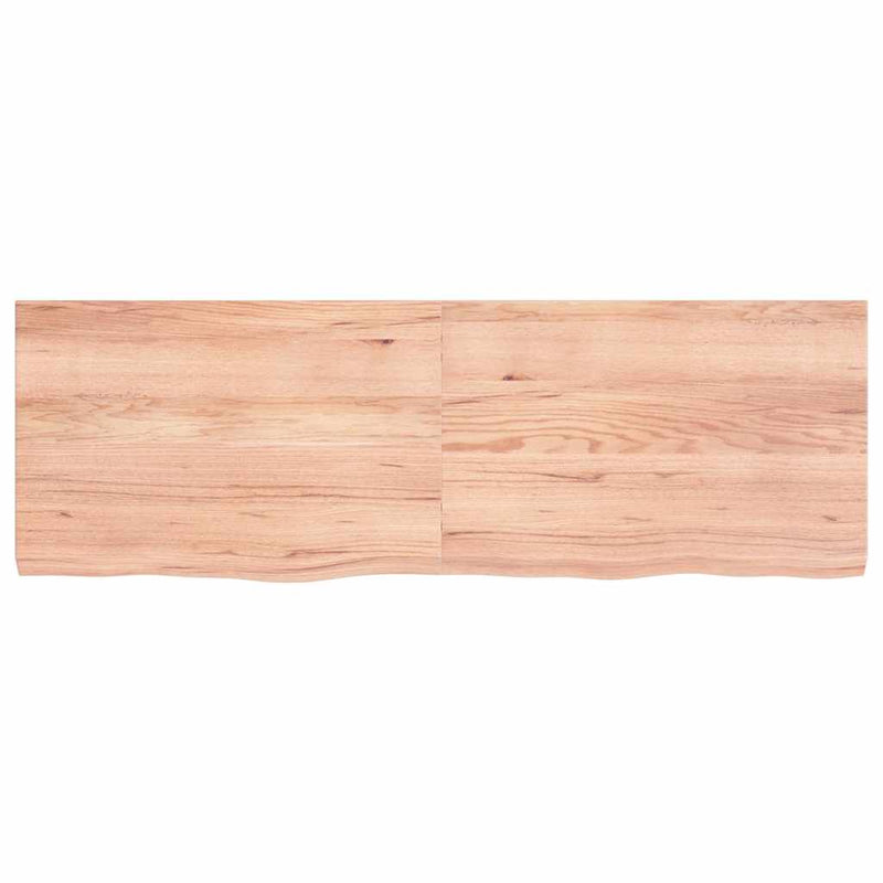 vidaXL Table Top Light Brown 120x40x4 cm Treated Solid Wood Oak