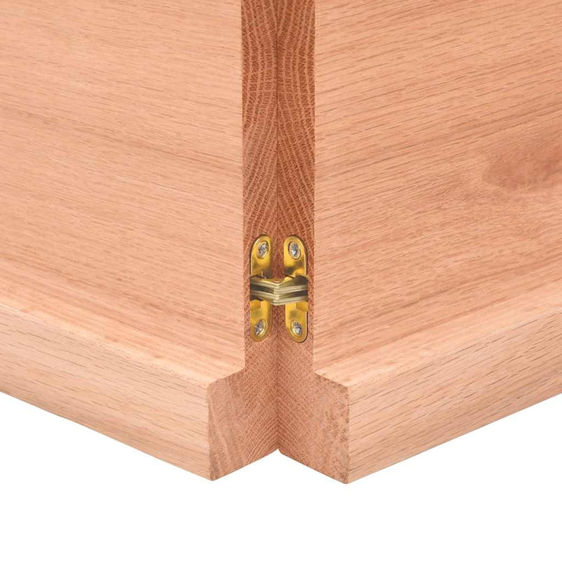 vidaXL Table Top Light Brown 120x40x4 cm Treated Solid Wood Oak