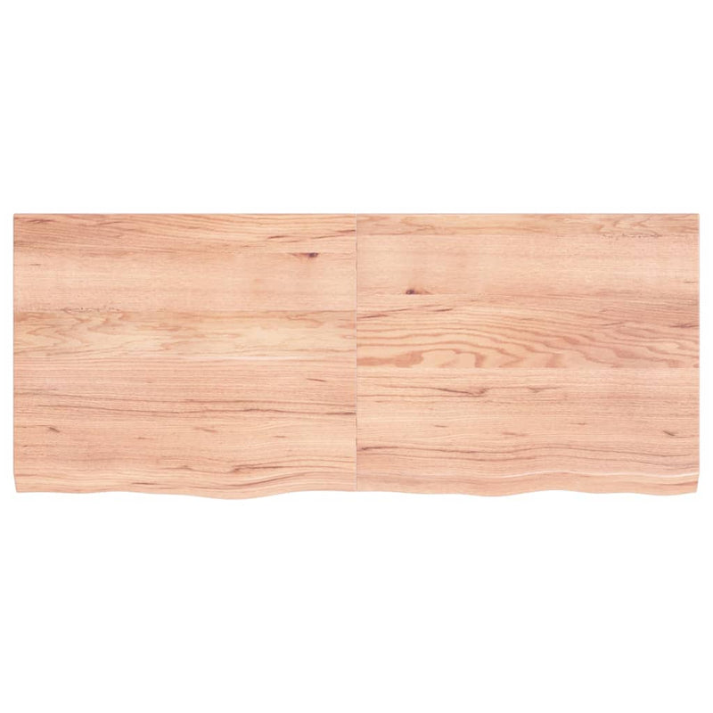 vidaXL Table Top Light Brown 120x50x4 cm Treated Solid Wood Oak