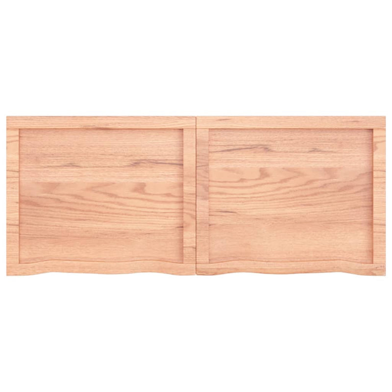 vidaXL Table Top Light Brown 120x50x4 cm Treated Solid Wood Oak