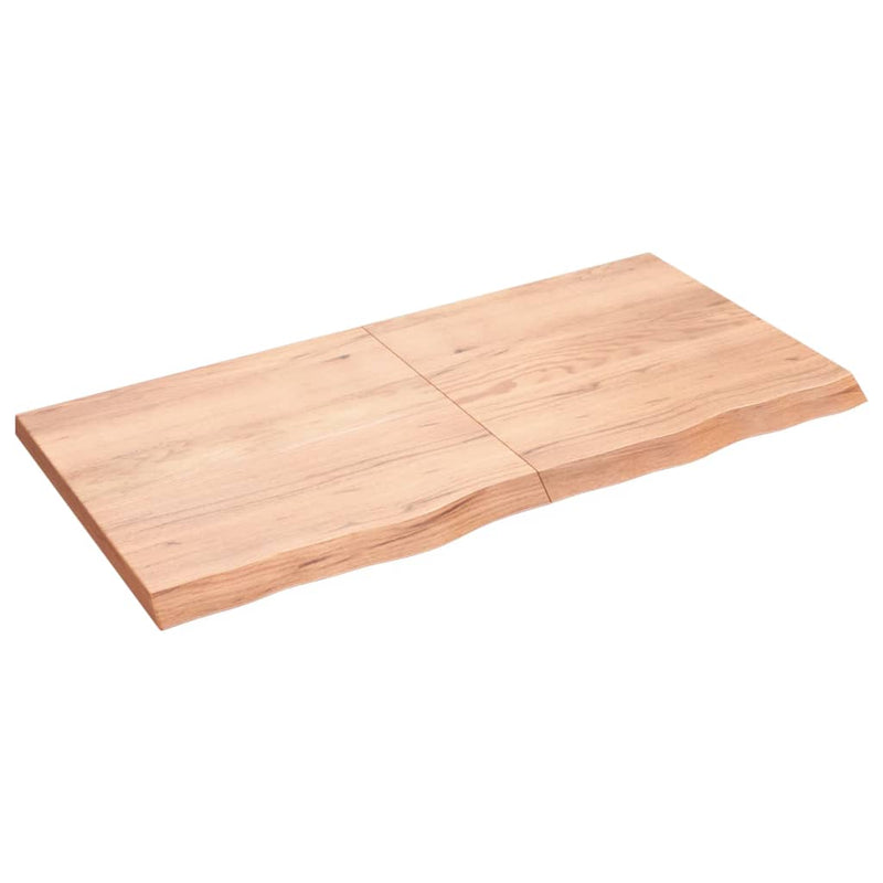 vidaXL Table Top Light Brown 120x60x4 cm Treated Solid Wood Oak