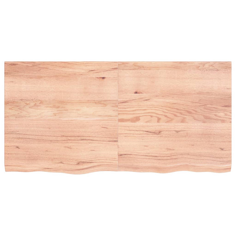 vidaXL Table Top Light Brown 120x60x4 cm Treated Solid Wood Oak