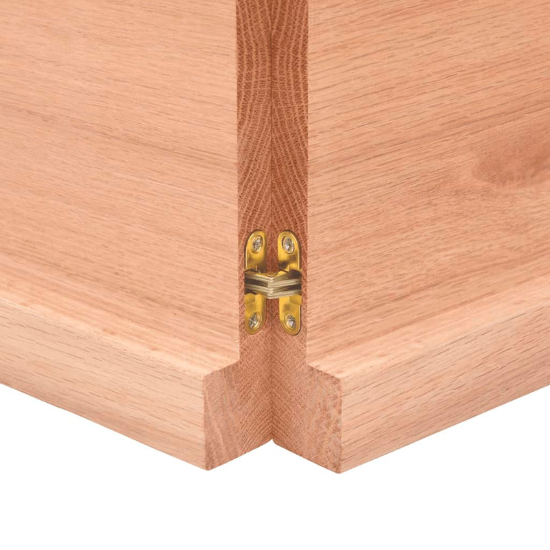 vidaXL Table Top Light Brown 120x60x4 cm Treated Solid Wood Oak