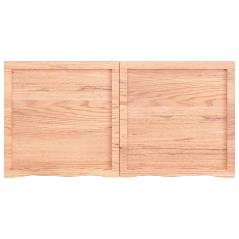 vidaXL Table Top Light Brown 120x60x4 cm Treated Solid Wood Oak