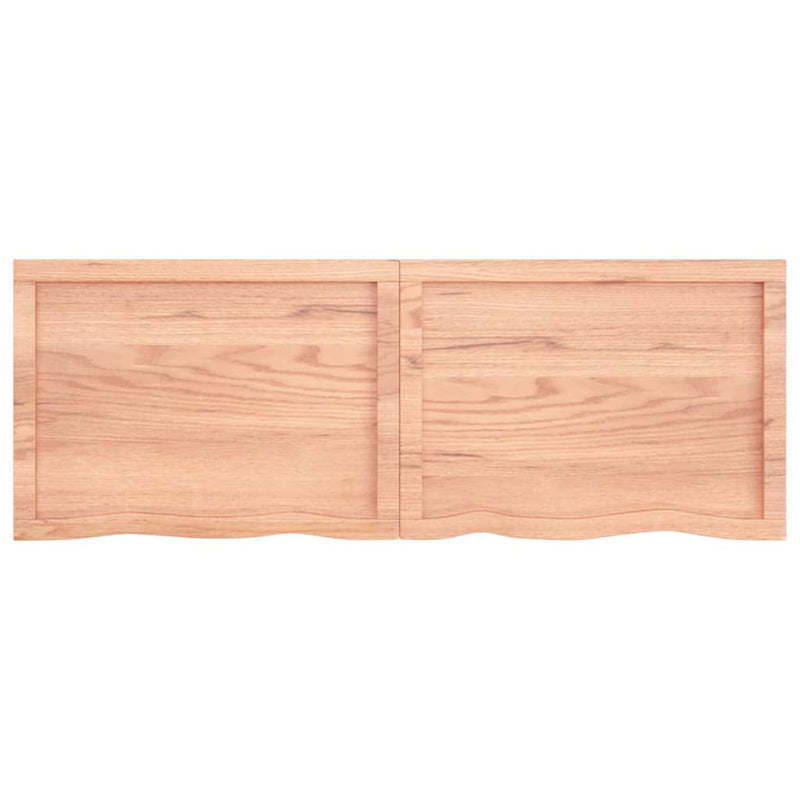 vidaXL Table Top Light Brown 140x50x4 cm Treated Solid Wood Oak