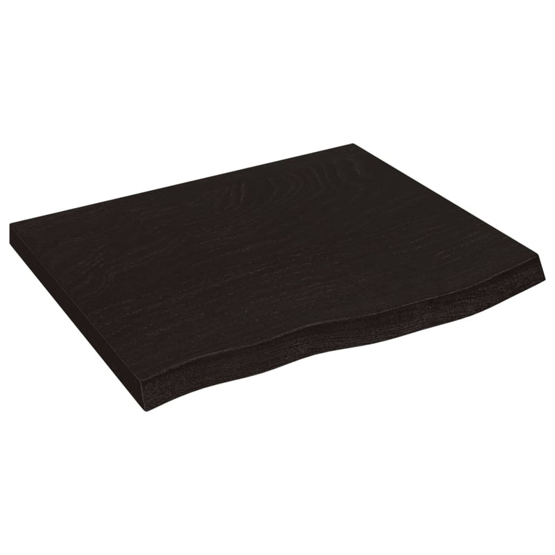 vidaXL Table Top Dark Brown 60x50x4 cm Treated Solid Wood Oak