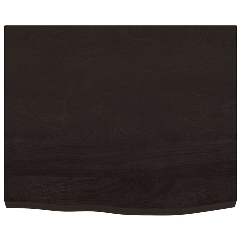 vidaXL Table Top Dark Brown 60x50x4 cm Treated Solid Wood Oak