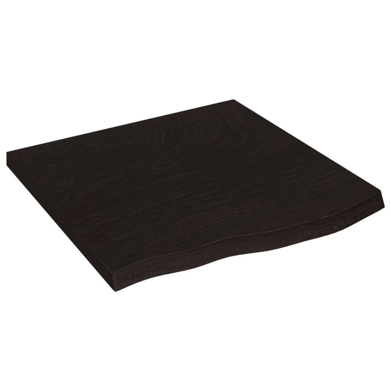 vidaXL Table Top Dark Brown 60x60x4 cm Treated Solid Wood Oak