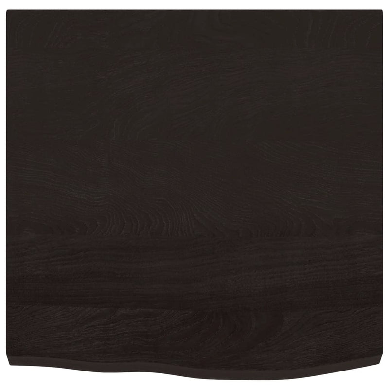 vidaXL Table Top Dark Brown 60x60x4 cm Treated Solid Wood Oak