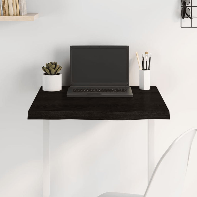 vidaXL Table Top Dark Brown 60x60x4 cm Treated Solid Wood Oak