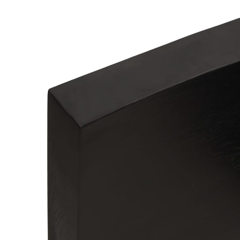 vidaXL Table Top Dark Brown 80x60x6 cm Treated Solid Wood Oak