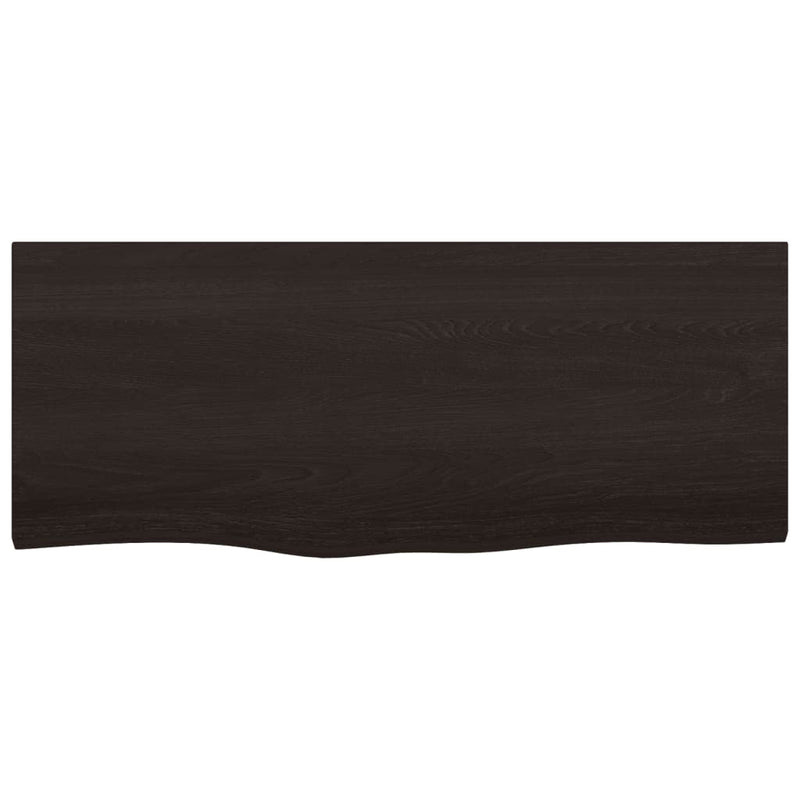 vidaXL Table Top Dark Brown 100x40x4 cm Treated Solid Wood Oak