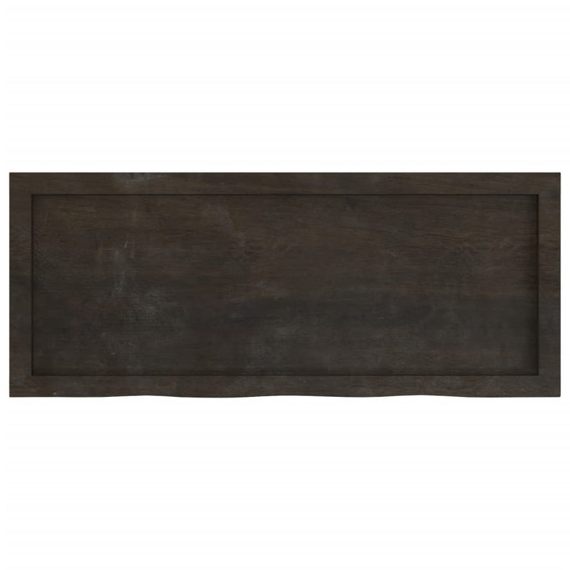 vidaXL Table Top Dark Brown 100x40x4 cm Treated Solid Wood Oak