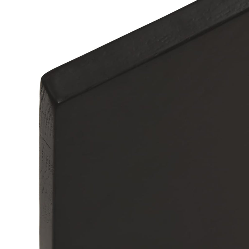 vidaXL Table Top Dark Brown 100x50x2 cm Treated Solid Wood Oak