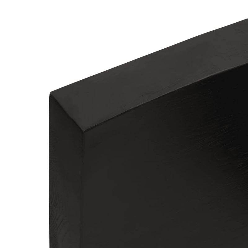 vidaXL Table Top Dark Brown 100x50x6 cm Treated Solid Wood Oak