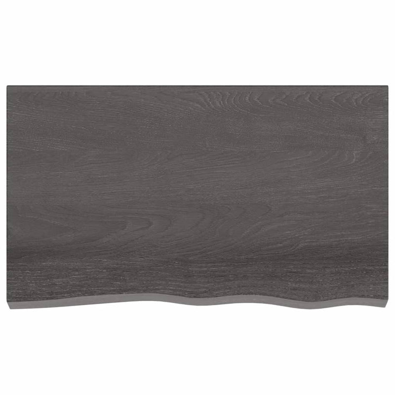 vidaXL Table Top Dark Brown 100x60x2 cm Treated Solid Wood Oak