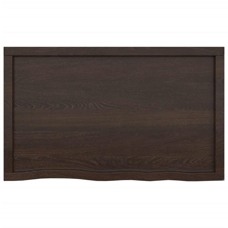 vidaXL Table Top Dark Brown 100x60x4 cm Treated Solid Wood Oak