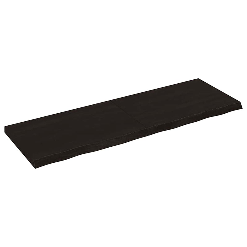 vidaXL Table Top Dark Brown 120x40x4 cm Treated Solid Wood Oak
