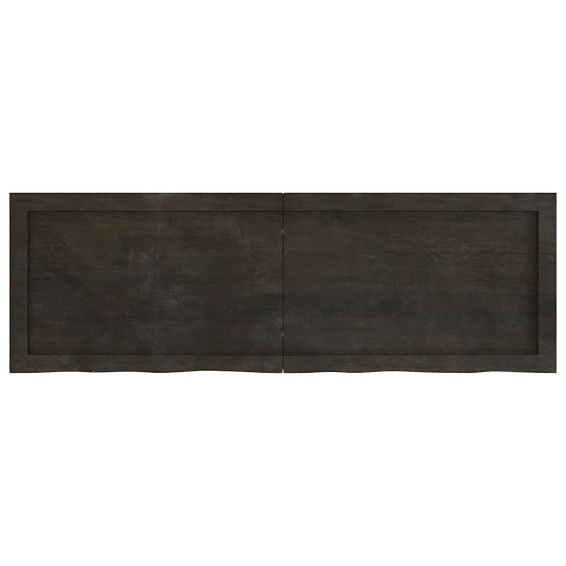 vidaXL Table Top Dark Brown 120x40x4 cm Treated Solid Wood Oak