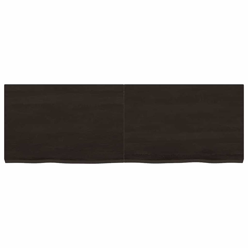 vidaXL Table Top Dark Brown 120x40x4 cm Treated Solid Wood Oak