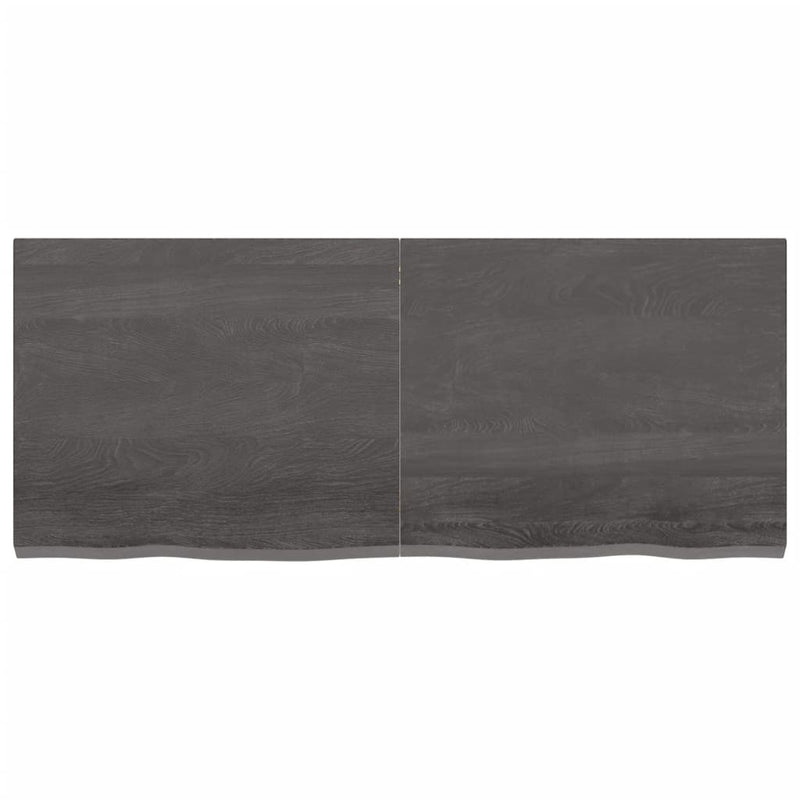 vidaXL Table Top Dark Brown 120x50x4 cm Treated Solid Wood Oak